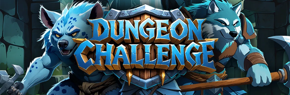 Game art and portfolio cover for Dungeon Challenge (Scratch, Web).
