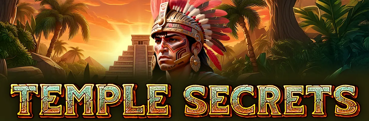Game art and portfolio cover for Temple Secrets (Slot, Web).
